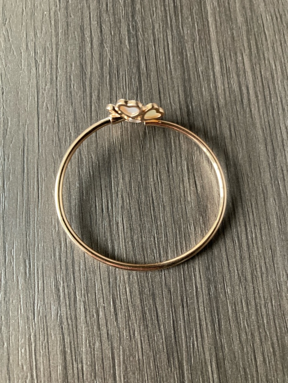 Delicate Rose Gold Flower Bangle Bracelet - Women Jewelry